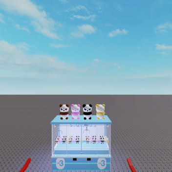 Panda prizes claw machine testing