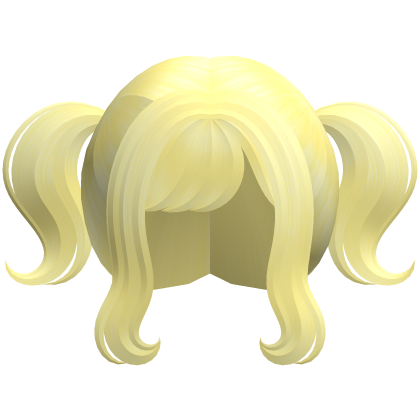 yellow wispy anime cutie mini pigtails