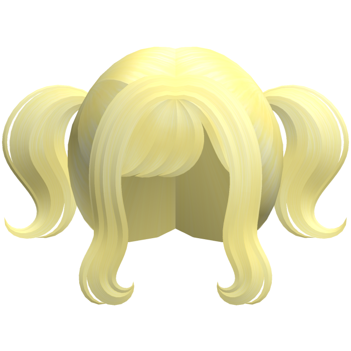 yellow wispy anime cutie mini pigtails