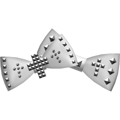 White oversized studded bows w/ crosses