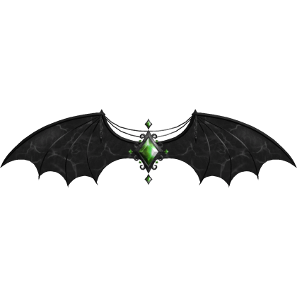 Halloween Gemstone Bat Wings (Green)