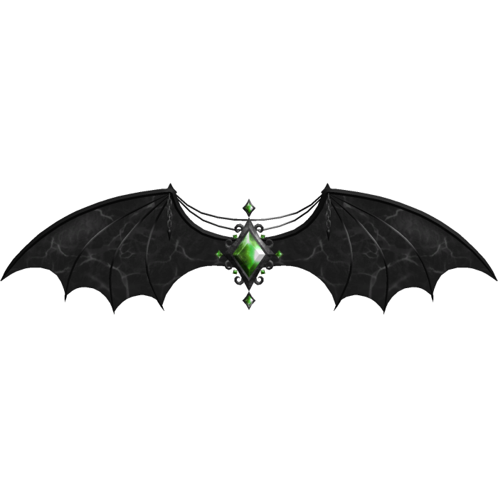 Halloween Gemstone Bat Wings (Green)