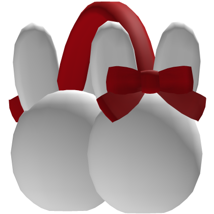 Winter Bunny Earmuffs - Red