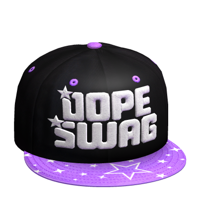 2000s Star DOPE SWAG Flat Brim Cap Hat y2k Purple Roblox item
