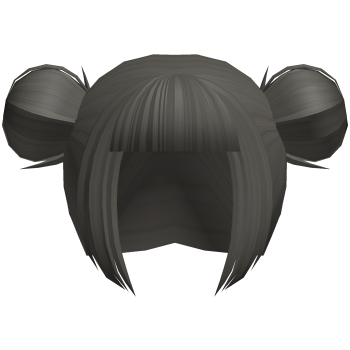 ash brown blunt bangs messy buns
