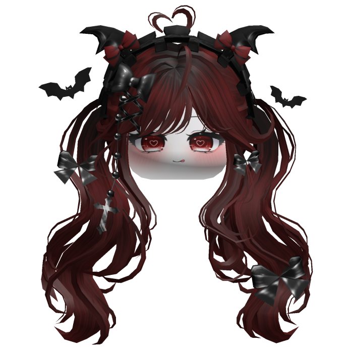 Goth Wavy Pigtails w/Headband (Purple)