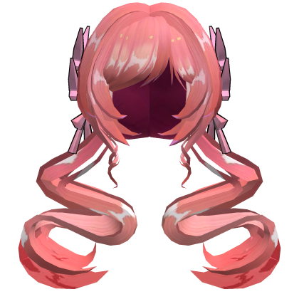 Anhiro Candy Swirl Twintails Hair - Pink Salmon Roblox item