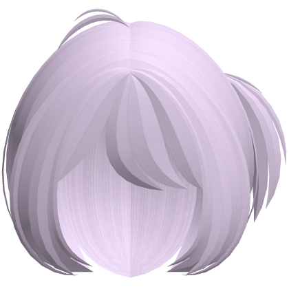 ♡﹒cute short fluffy layered hair in light purple Roblox item