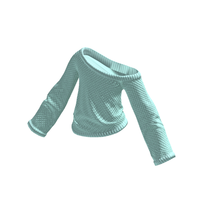 Off Shoulder Sweater Mint