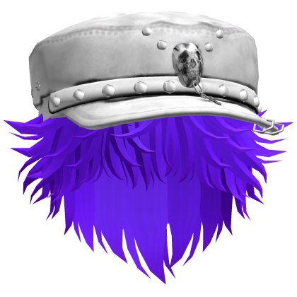 Fluffy Emo White Beret Y2K Boy Hair (Purple)