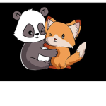 Fox and panda love