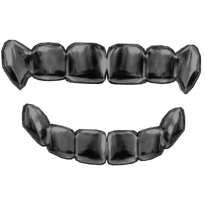 y2k chrome hearts grillz plain silver