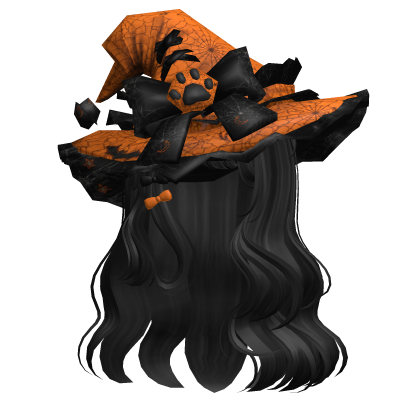 Black Kawaii Witch Halloween Hair