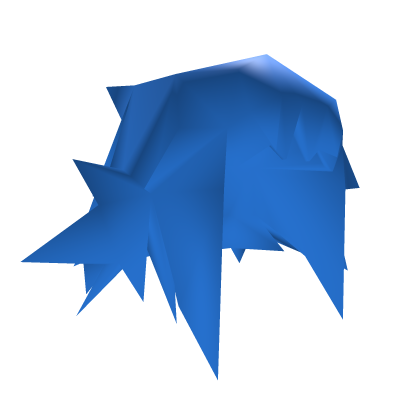 short low poly layered cut - blue