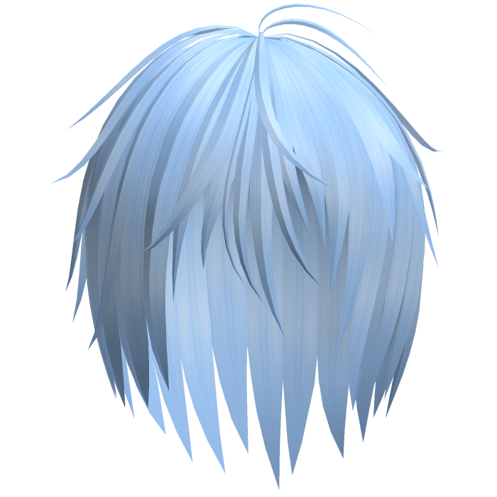 Emo Messy Razor Cut Layered Hair (Blue)