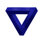 3D Dark Blue Impossible Triangle