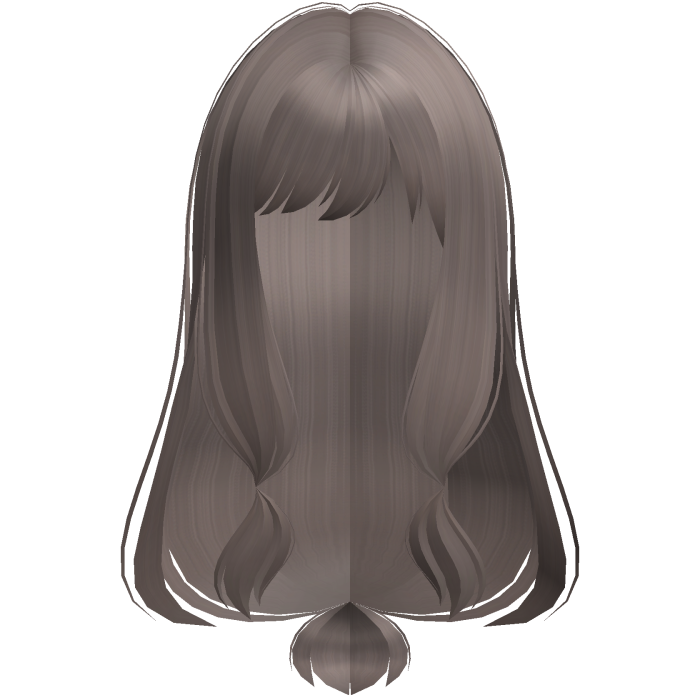 wispy thin silky long tied moe hair ash brown