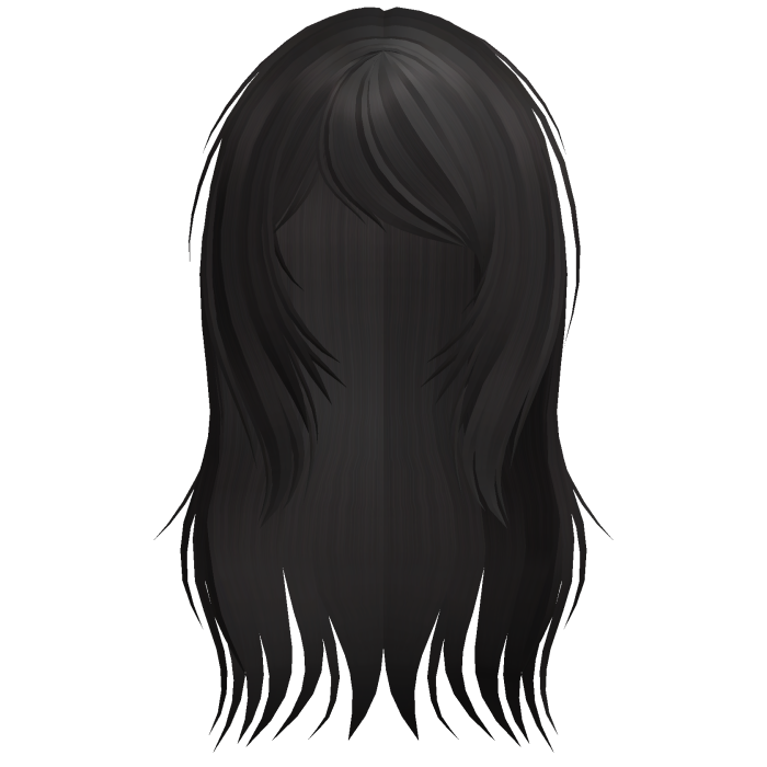 ♡ cute scene messy dark brown long hair
