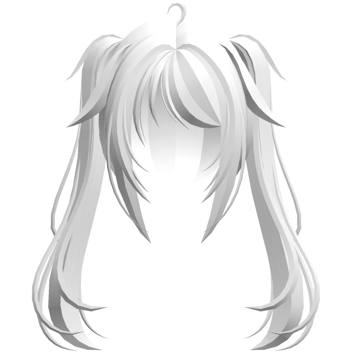 moe vkei emo messy ponytails w tufts white