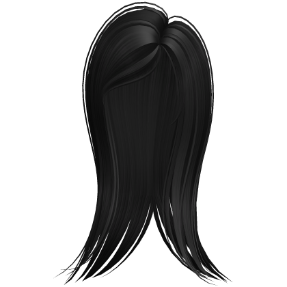 Igari side bangs long shoujo girl hair (black) Roblox item