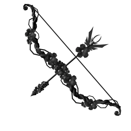 Black Floral Bow  Roblox item