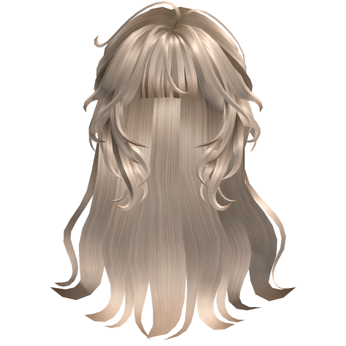 Long Curled Fringe Hair - Champagne Blonde