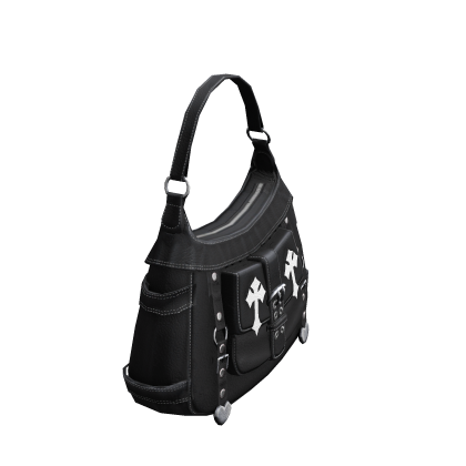 Y2K Crosses Bag Handheld Black / White - Roblox
