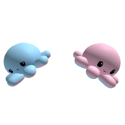 Plushie Hair Poms (Pastel Pink and Blue)