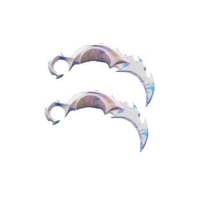 Holdable Dual Karambit - Illumina Meta Silver thumbnail