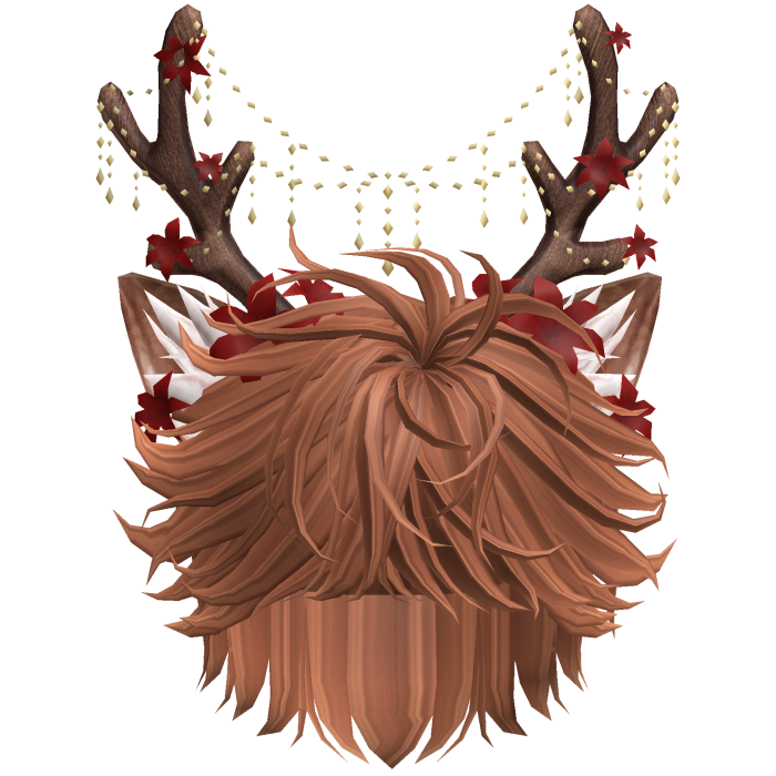 Christmas Messy Hair w/ Antlers