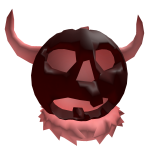 Red Demonic Pumpkin Head