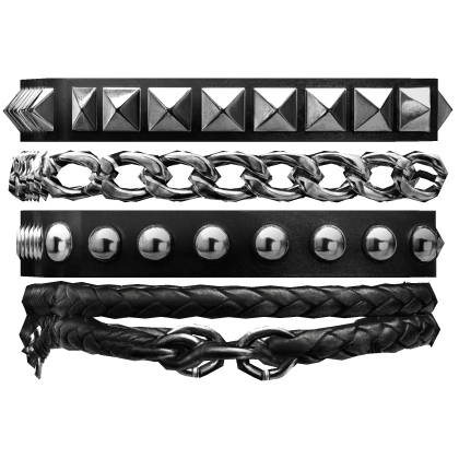 [RIGHT] Black Studded Vkei Bracelet