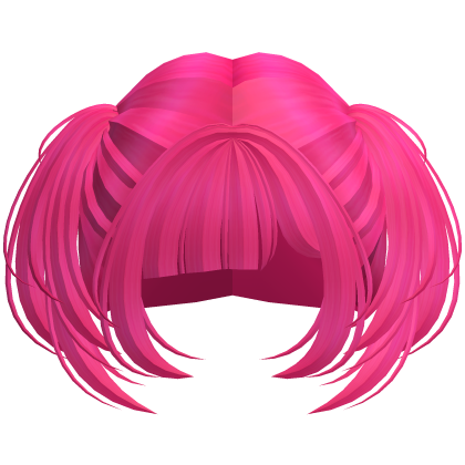Cute Short Small Kawaii Side Pigtails (Hot Pink)