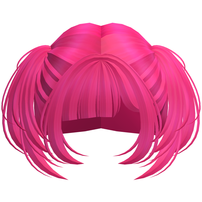 Cute Short Small Kawaii Side Pigtails (Hot Pink)