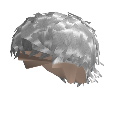 White Messy Grown out Hair