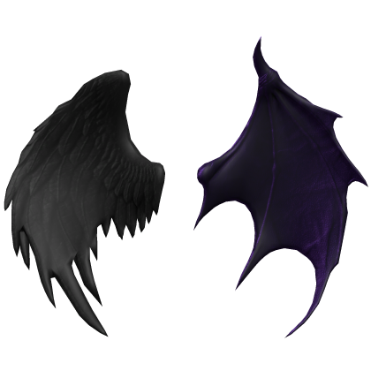 Divine Angel&Devil Duality Wings (Black&Purplee) Roblox item