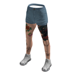 Ink Old-School Tattoo Legs Woman Shorts