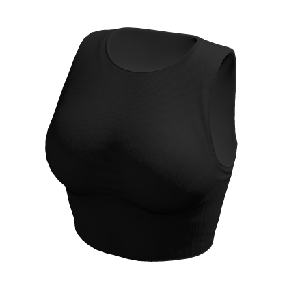 Crop Top Black Basic Tight Baby Baddie Tee Shirt thumbnail