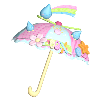 cute colorful harajuku decora rainy day umbrella thumbnail