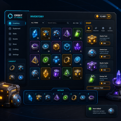 Orbit UI Forge - Inventory & Shop Toolkit preview 1