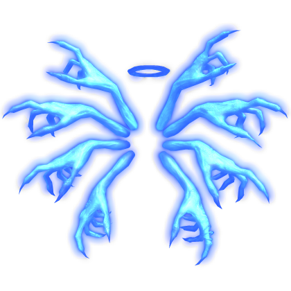 Glowing Hands Aura w/ Shiny Halo - Emissive Blue