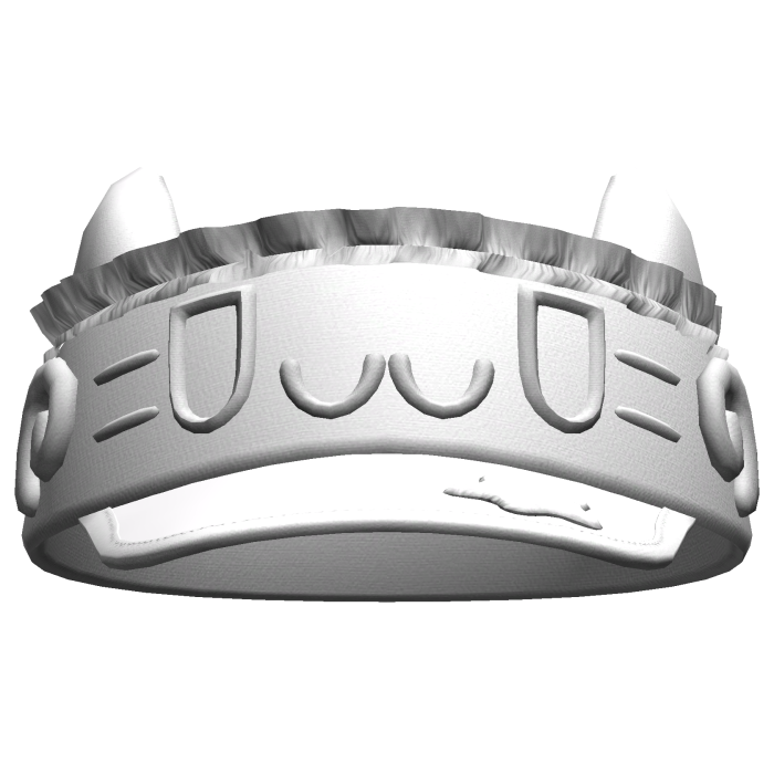 Kawaii Chill Cat Visor White