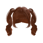 Ginger Cute Curly Pigtails Hair