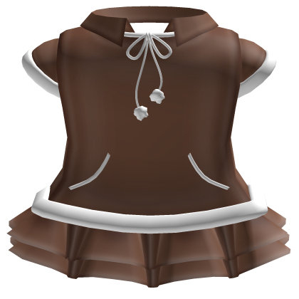 ♡ : cutesy dark brown winter dress