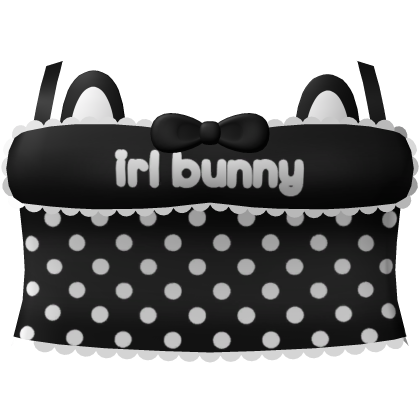 cute irl bunny polka dot top
