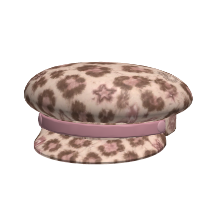 Cute Pink Leopard Print Beret Hat