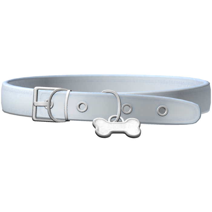 3.0 cute puppy collar w bone in blue