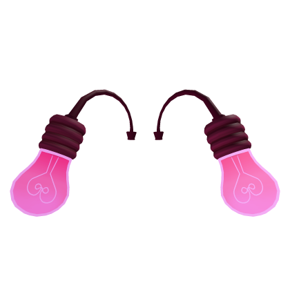Hot pink & dark red heart LightBulb / bulb antenna