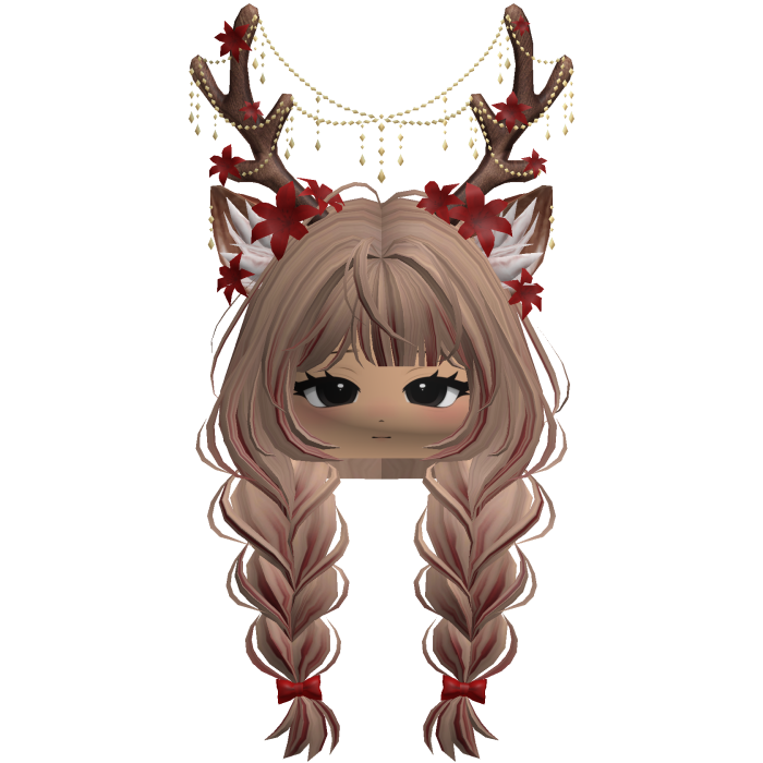 Ethereal Christmas Fairy Fawn Braids w/ Antlers