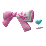 Pink Pawprint Hairclips